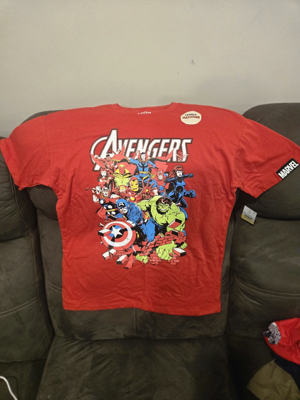 Marvel Red Avengers Graphic Kids Tee